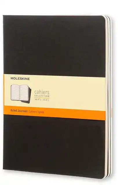 SCHRIFT MOLESKINE 190X250MM LIJN 240PAG