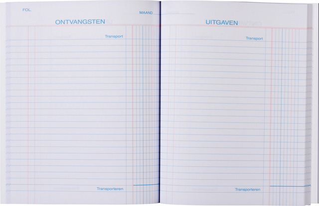 KASBOEK 165X210MM 160BLZ 1 KOLOM RODE
