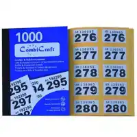 NUMMERBLOK COMBICRAFT 1 1000 ASSORTI 6