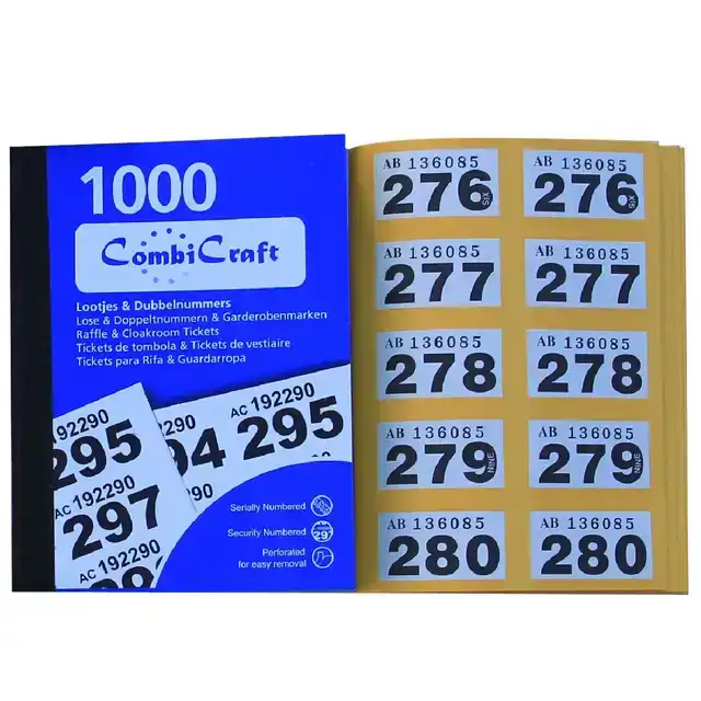 NUMMERBLOK COMBICRAFT 1 1000 ASSORTI 6