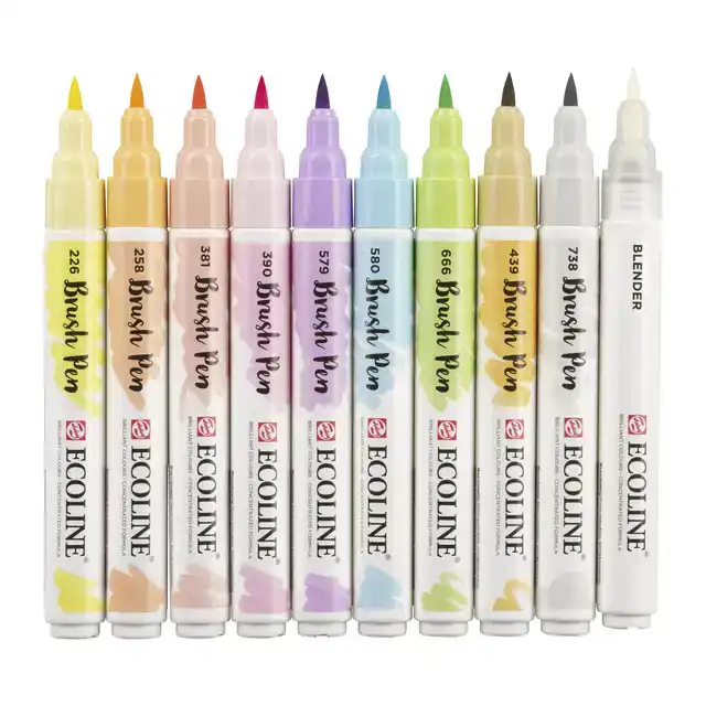 BRUSHPEN TALENS ECOLINE SET 10 STUKS