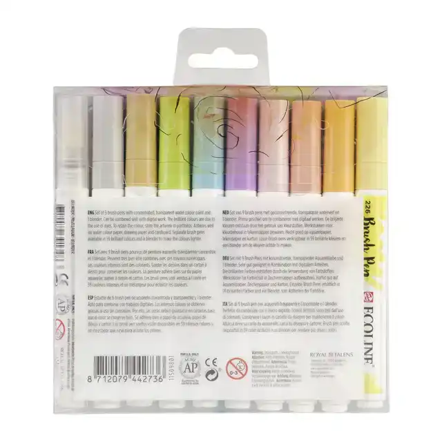 BRUSHPEN TALENS ECOLINE SET 10 STUKS