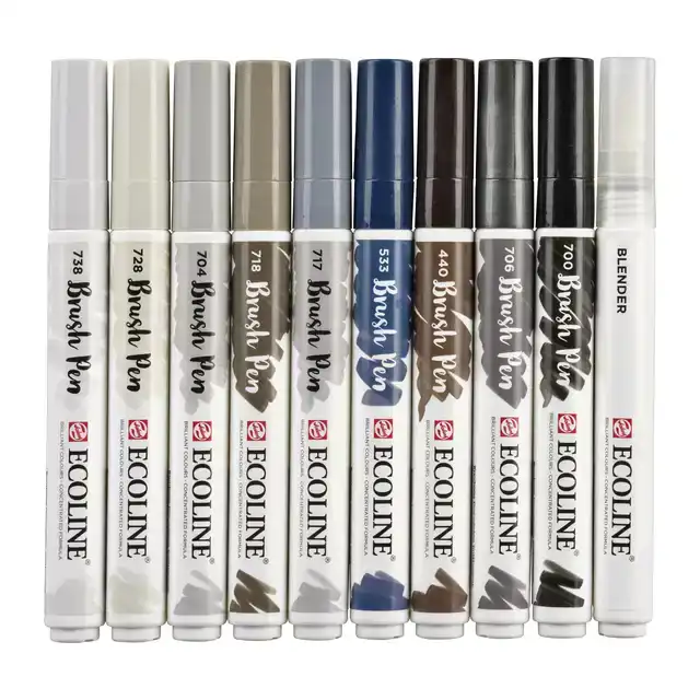 BRUSHPEN TALENS ECOLINE SET 10 STUKS