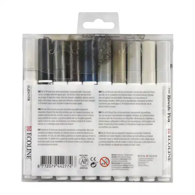 BRUSHPEN TALENS ECOLINE SET 10 STUKS