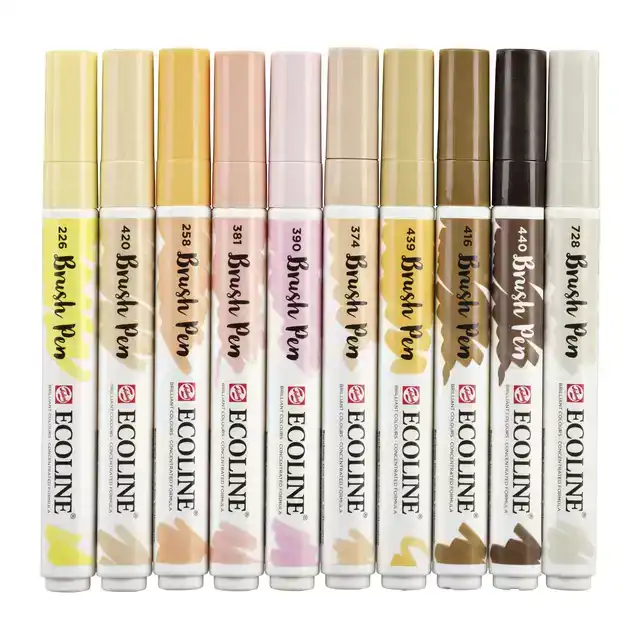 BRUSHPEN TALENS ECOLINE SET 10 STUKS