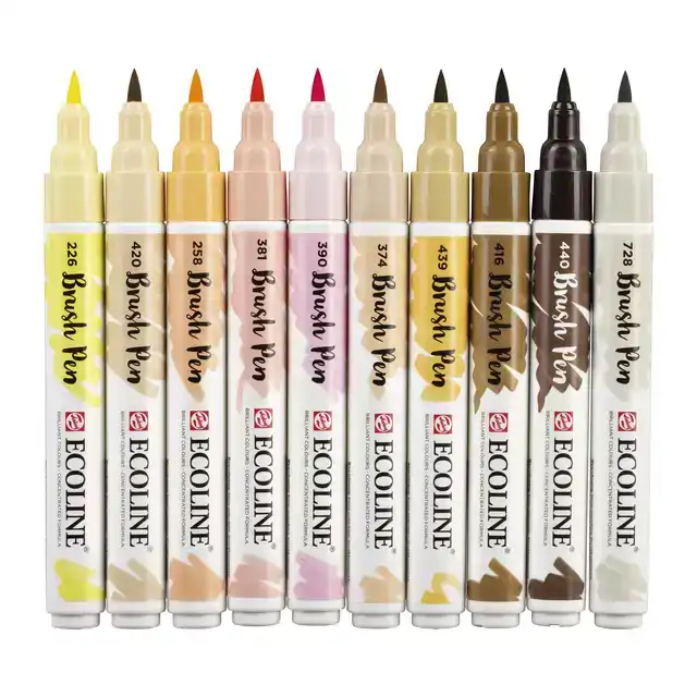 BRUSHPEN TALENS ECOLINE SET 10 STUKS