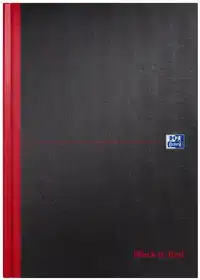 NOTITIEBOEK OXFORD BLACK N' RED A4
