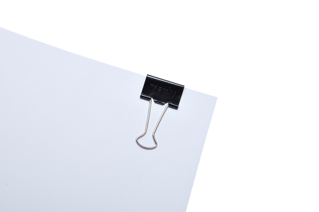 PAPIERKLEM MAUL FOLDBACK 25MM ZWART