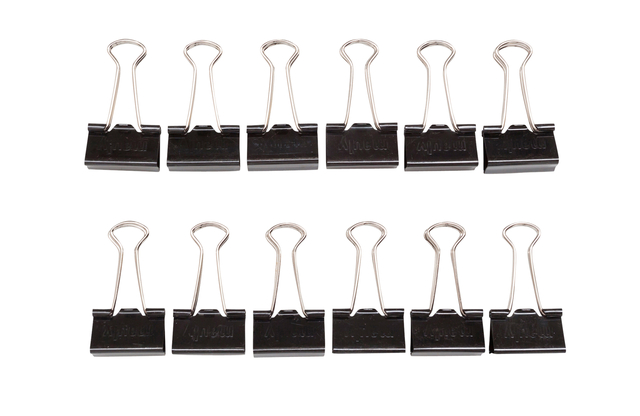 PAPIERKLEM MAUL FOLDBACK 25MM ZWART
