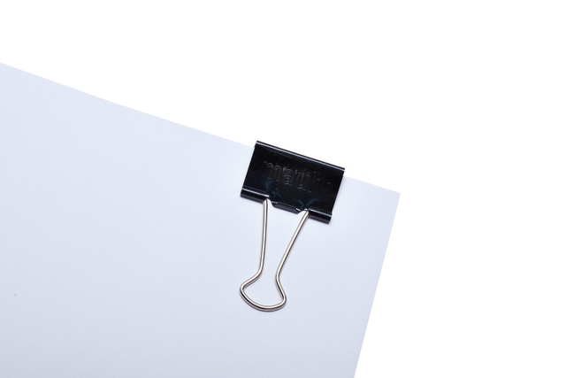 PAPIERKLEM MAUL FOLDBACK 215 13MM ZWART