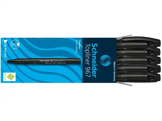 FINELINER SCHNEIDER 967 0.4MM ZWART