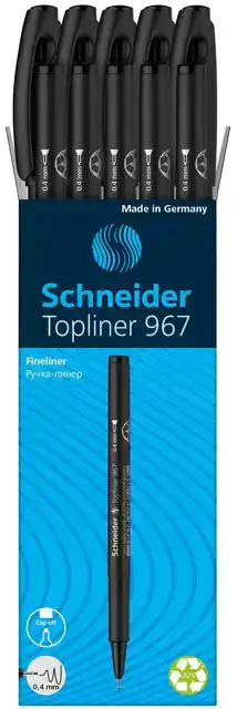 FINELINER SCHNEIDER 967 0.4MM ZWART