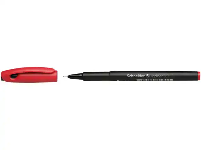 FINELINER SCHNEIDER 967 0.4MM ROOD