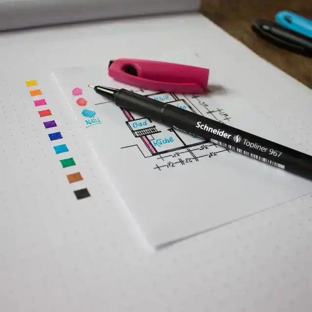 FINELINER SCHNEIDER 967 0.4MM ROOD