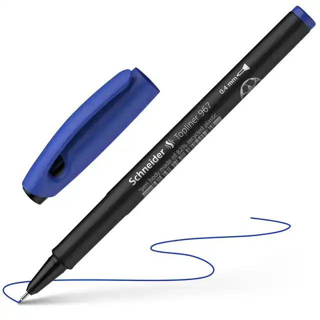FINELINER SCHNEIDER 967 0.4MM BLAUW