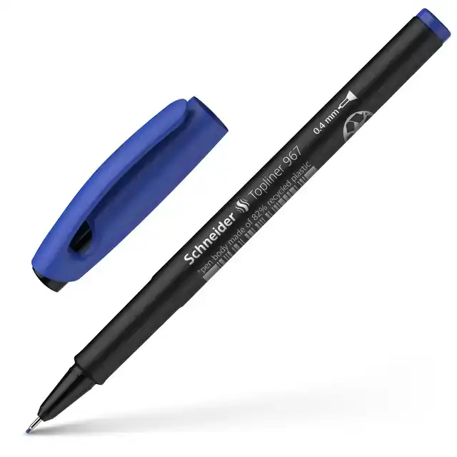 FINELINER SCHNEIDER 967 0.4MM BLAUW