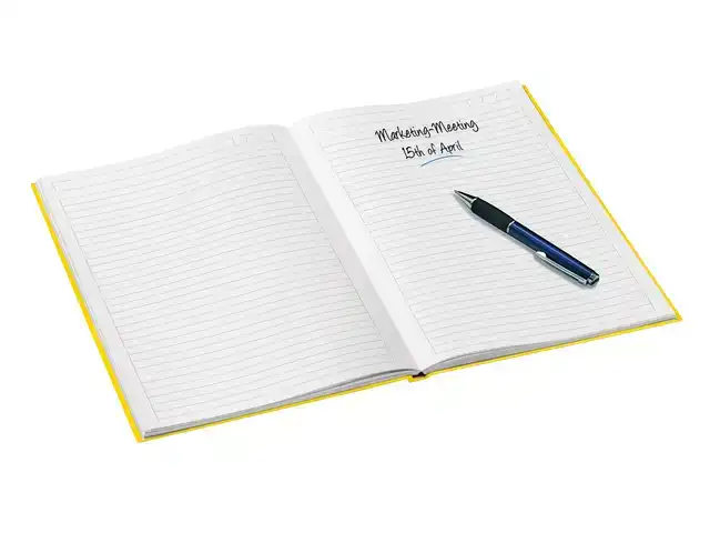 NOTITIEBOEK LEITZ WOW A4 LIJN 80V GEEL