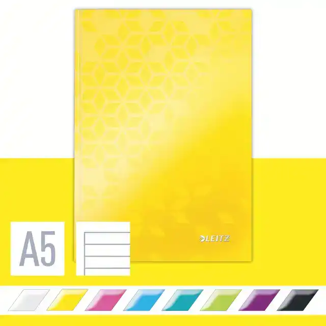 NOTITIEBOEK LEITZ WOW A5 160BLZ 90GR
