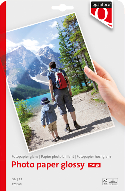 FOTOPAPIER QUANTORE A4 GLANS 50VEL