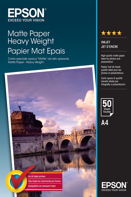 INKJETPAPIER EPSON S041256 A4 167GR MAT