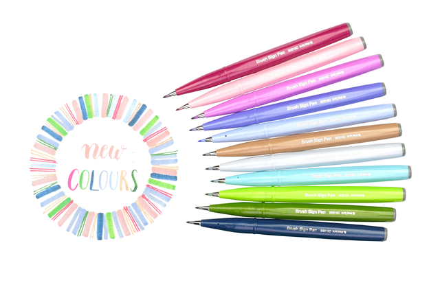 BRUSHPEN PENTEL SIGN SES15C PASTEL