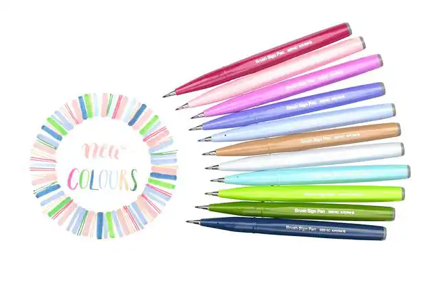 BRUSHPEN PENTEL SIGN SES15C PASTEL