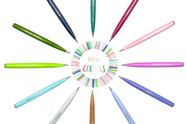 BRUSHPEN PENTEL SIGN SES15C PASTEL