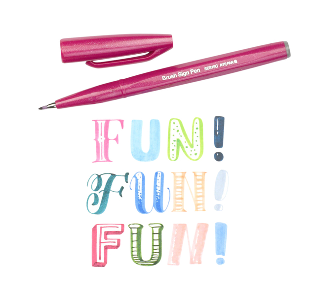 BRUSHPEN PENTEL SIGN SES15C PASTEL