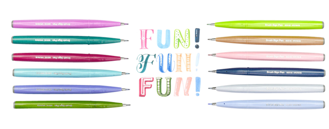 BRUSHPEN PENTEL SIGN SES15C PASTEL