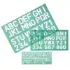 LETTERSJABLOON LINEX SET A 3ST