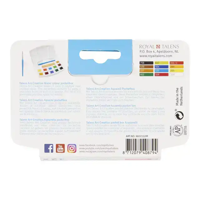 AQUARELVERF TALENS ART CREATION SET 12