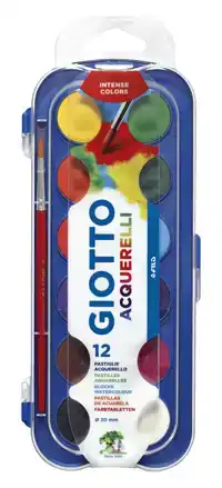 GOUACHE GIOTTO 30MM DOOS 12 KLEUREN MET