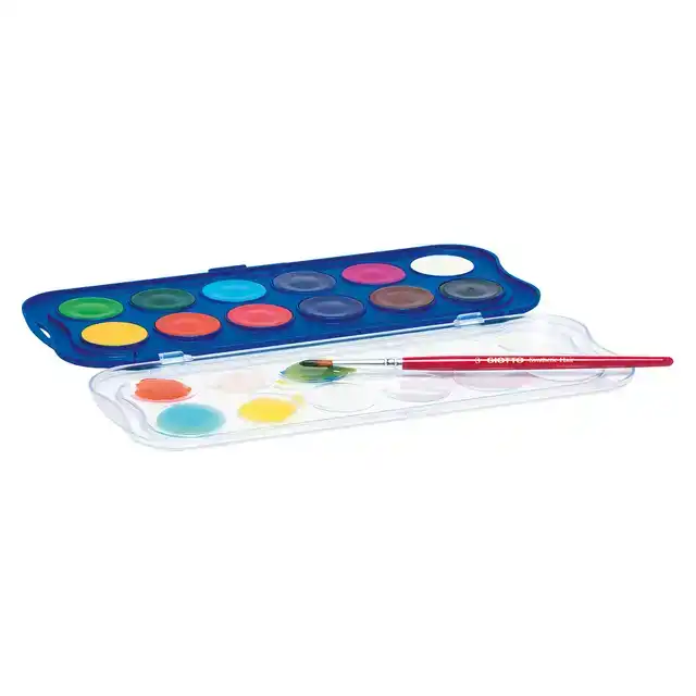 GOUACHE GIOTTO 30MM DOOS 12 KLEUREN MET