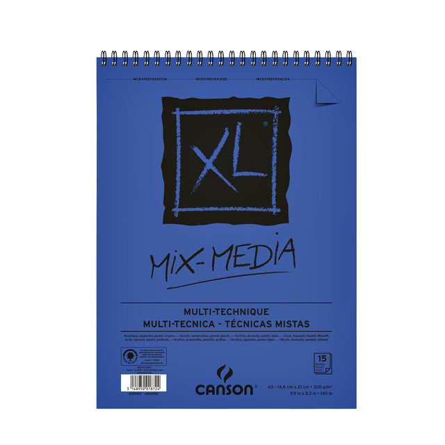 AQUARELBLOK CANSON XL MIX MEDIA A5