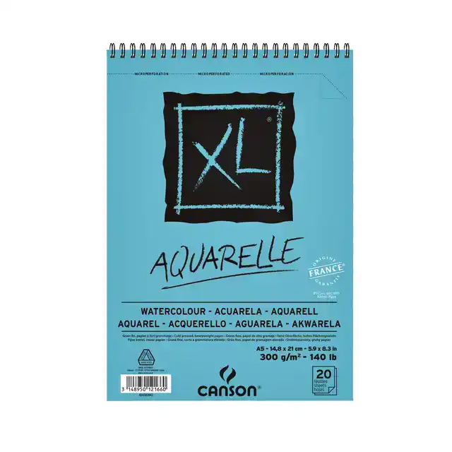 AQUARELPAPIER CANSON XL 20VEL 300GR A5