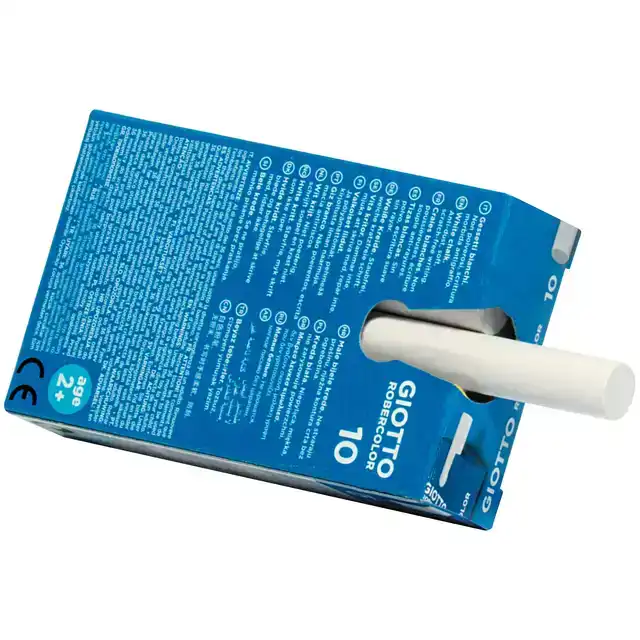 SCHOOLBORDKRIJT GIOTTO 10 STUKS WIT