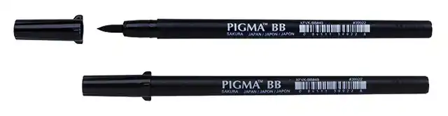 BRUSHPEN SAKURA PIGMA BREED ZWART