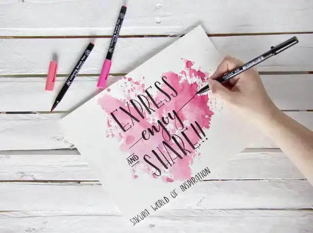 BRUSHPEN SAKURA PIGMA BREED ZWART