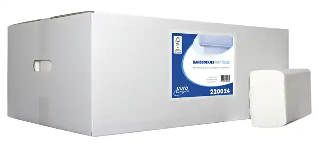 HANDDOEK CLEANINQ I-VOUW 2-LAAGS WIT