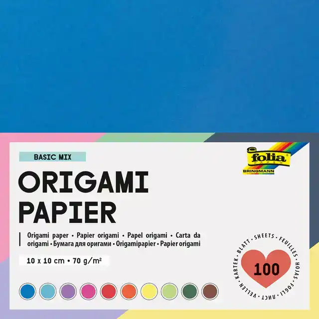 ORIGAMI PAP FOLIA 70GR 10X10CM 100 VEL