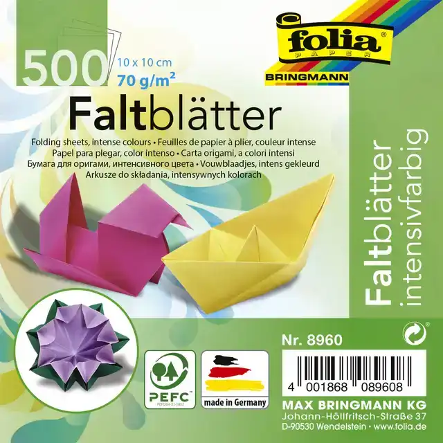 ORIGAMI PAP FOLIA 70GR 10X10CM 500 VEL