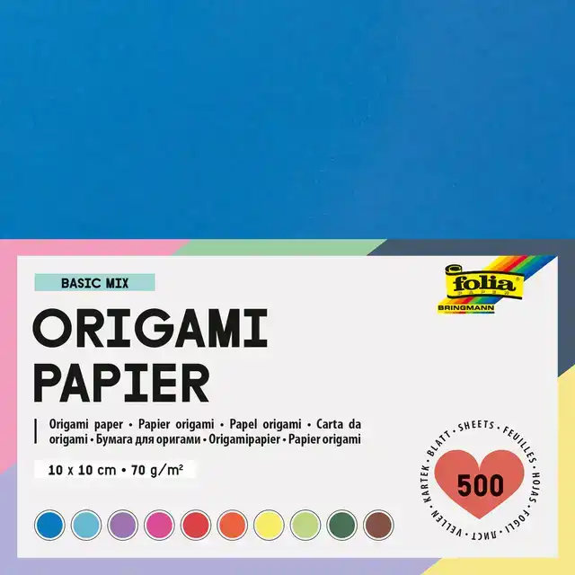 ORIGAMI PAP FOLIA 70GR 10X10CM 500 VEL
