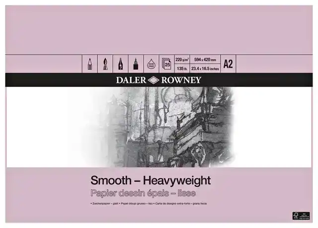 TEKENPAPIER DALER ROWNEY SMOOTH 220GR