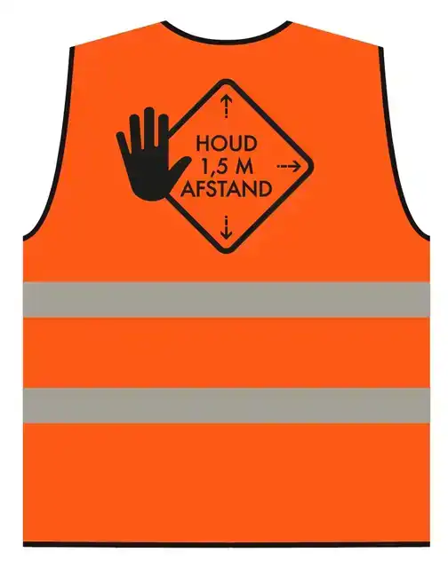 VEILIGHEIDSVEST AFSTAND HOUDEN XL