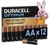 BATTERIJ DURACELL OPTIMUM AA 12ST