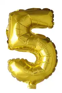 FOIL BALLOON ""5"" GOLD 40 CM