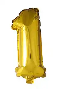 FOIL BALLOON ""1"" GOLD 40 CM