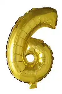 FOIL BALLOON ""6"" GOLD 40 CM