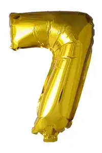FOIL BALLOON ""7"" GOLD 40 CM