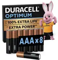 BATTERIJ DURACELL OPTIMUM AAA 8ST
